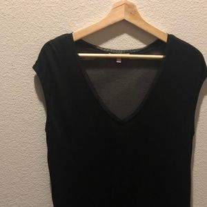 Joan Vass Black Long Dress shirt Size M